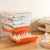 Z107 Kitchen Drawer type Double layer egg storage box 32 grids household refrigerator transparent crisper box egg holder