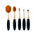 5 PCs Toothbrush Type Makeup Brush Brush Suit Electroplated Golden Handle Color Box Packaging Professional Makeup Appliance Exclusive for Cross-Border