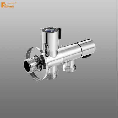 Firmer Stainless Steel Double Handle Dual-Purpose Angle Valve One-Switch Two-Way Multi-Functional Tee Angle Valve Toilet Companion
