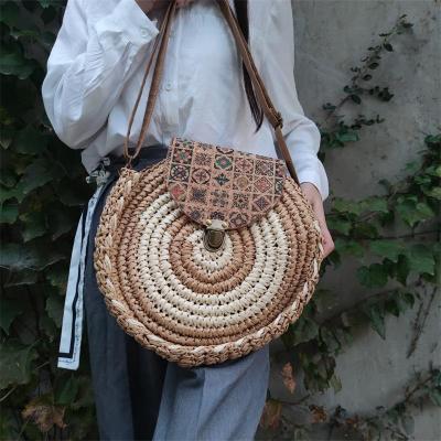 Trendy Women's Bags Beach Straw Woven Bag Card Paper Grass Cute Crossbody Bag Ins Style Large Cover Bag
