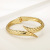 Gold Bracelet Female Factory Direct Sales Original Design Fashion Personality Woven Leaves European and American Foreign Trade Source Hand Jewelry