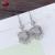 2022 New Opal Lock of Good Wishes Earrings Diamond Ear Hook Women's Korean-Style Simple All-Match Vintage Earrings Necklace Fashion