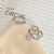 Heart-Shaped Zircon Dual Layer Open-End Ring Minority Fashion Temperament Design Index Finger Ring Light Luxury Bracelet