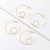 Europe and America Cross Border New Temperament Exaggerating Earrings Five-Pointed Star Hoop and Pearl Earrings Ornament