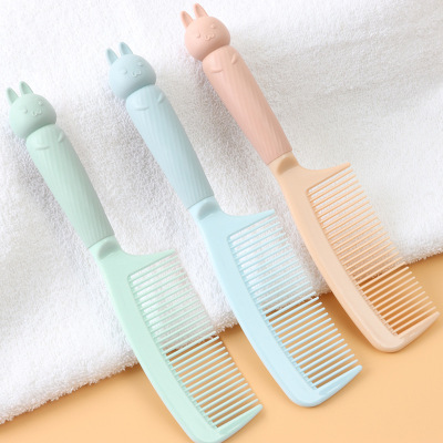 Anti-Static Comb Hairdressing Tools Cartoon Comb Cute Rabbit Comb Korean Style Girl Children's Plastic Curly Hair Smooth Hair