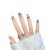 Hot Selling Product Wear Nail Cold Color Blooming Ice Blue Milk Bow Cute Girl Fake Nails Nail Tip Spot