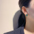 Needle Emerald Rhinestone Light Luxury Minority Advanced Fashion All-Match Stud Earrings [Environmental Protection