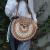 Trendy Women's Bags Papyrus Woven Bag Brass Buckle Flip round Bag Southeast Asian Ethnic Style Straw Bag