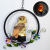 Owl Solar Resin Wrought Iron Hanging Lamp Outdoor Garden Courtyard Wind Chime Led Decorative Solar Chandelier
