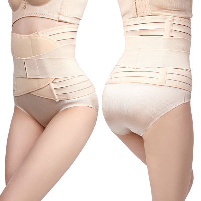 Cross-Border High Waist Body Shaping Belly Band Postpartum Belly Trimming Waist-Tight Girdle Binding Waistband Breathable Waist Belt Clip Velcro