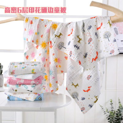 Yiwu AIRSOFT Factory Direct Sales Pure Cotton Gauze 110*110 Children's Quilts Baby Bath Towel Soft Absorbent Hug Blanket