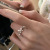 Luxury Fashion Argent Pur Pearl Flower Ring Female Design Niche High Sense Index Finger Ring Adjustable Temperament