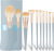 Internet Celebrity Same Style 10 Blue Bridge Makeup Brush Set Super Soft Eye Shadow Brush Face Powder Foundation Set Beauty Tools Factory