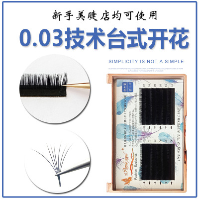 False Eyelashes 0.03 Desktop Large Flowering Light Feather Peacock Fur Grafting Graft Planting Eyelash Wholesale