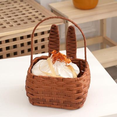 Storage Basket Pp Material Picnic Basket Storage Basket High-End Portable Knitted Basket Gift Box One Piece Dropshipping