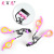 A4 Double Color with Comb Eyelash Curler Natural Curling Eyelash Curler Auxiliary Girls' Beauty Eye Tool Set