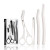 Direct Selling White Eye-Brow Knife Stainless Steel High Precision Eye Tweezer with Comb Eyebrow Scissors 4 PCs Set Beauty Tools