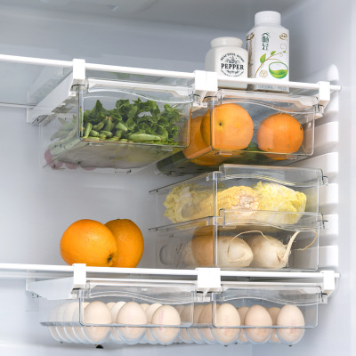 Z107 Refrigerator Egg Storage Box Drawer Food Fruit Storage Box Egg Rack Egg Carton Household Plastic Crisper