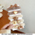 New Cartoon Plush Hair Ring Milk Coffee Color Bow Flower Style Hair Band Suit Internet Celebrity Same Five-Piece Set