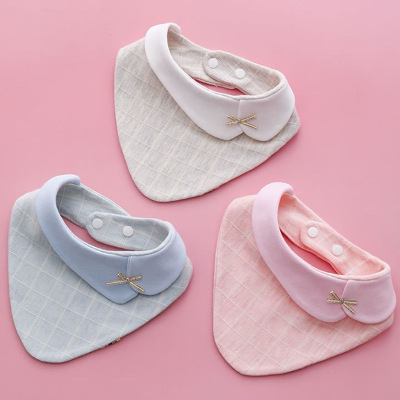Factory Direct Sales 6-Layer Cotton Gauze Baby Bibs Baby Bib Newborn Bib Autumn and Winter Triangular Binder