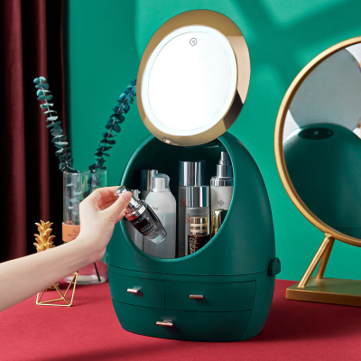 Internet Celebrity Cosmetics Storage Box Dustproof Large Capacity Household Desk Finishing Dresser Lipstick Skin Care Products Storage Rack