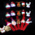 Luminous Plush Christmas Ring Pop Luminous Christmas Bracelet Santa Claus Wrist Strap Gift Toy with Light