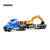 Hot selling Four Channel tractor rc die cast car toy container rc car truck for kids