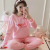 Winter Flannel Pajamas Pullover Coral Velvet Pajamas Women Thickened Cartoon Ladies Home Leisure Suit Fleece-Lined Winter