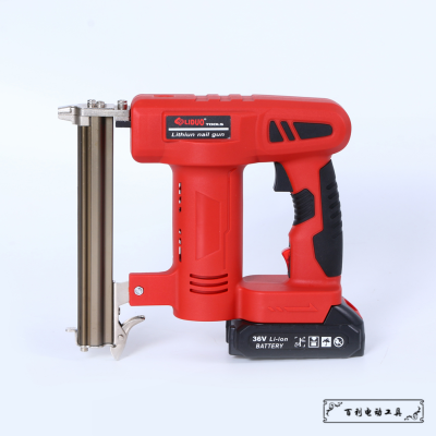 Electric Nail Gun Rechargeable Nagler Straight Nail Woodworking Door U-Type Pneumatic Strip Nail Lithium Electric Gas Nail Gun for Engineering Decoration
