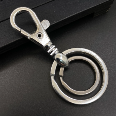Linshi 306 Keychain Alloy Key Ring Simple Double Ring Dog Buckle Small Buckle Cross-Border Southeast Asia Africa Hot Sale Products