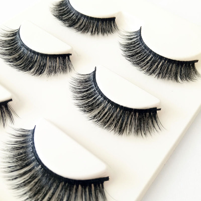 3d Three Pairs of False Eyelashes Thick Curl Eyelash False Eyelashes Factory Wholesale