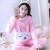 Winter Flannel Pajamas Pullover Coral Velvet Pajamas Women Thickened Cartoon Ladies Home Leisure Suit Fleece-Lined Winter