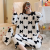 Autumn and Winter Flannel Long-Sleeved Nightdress for Women plus-Sized plus Size Long Cute Loose Girls' Nightdress