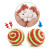 Plastic Doll Ring Ball Plush Line Child Baby Toy Accessories BB Called Rattle Pinch Sound Ring Ball