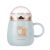 Creative Large Capacity Drinking Cup Female Summer Cool Cup Household Ceramic Mug Cute Simple with Lid Spoon