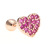 Classic Love Series Ear Bone Stud Pink Girly Style Peach Heart Stud Earring Puncture Twist Ball Ornament Wholesale