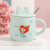 Cartoon Girlish Ceramic Cup Creative Princess Girl Mug Ceramic Large Capacity Cup with Cover with Spoon