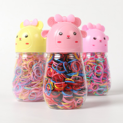 Korean Style Disposable Children's Rubber Band Bottled Thickened Strong Pull Constantly Small Rubber Band Girls' Hair Ties/Hair Bands Hair Accessories