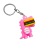 INS Hot Cartoon Dinosaur Keychain PVC Flexible Glue Cute Foodie Toy Bag Pendant Activity Gift Gift