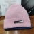 New Korean Style Women's plus Fluff Knitted Hat Embroidered Hat Autumn Winter Woolen Cap Fashion All-Matching Sleeve Cap