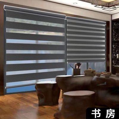 Double-Layer Curtain Shading Curtain Soft Gauze Curtain Roller Shutter Day & Night Curtain Louver Soft Gauze Curtain Finished Product