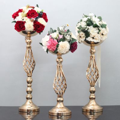 Wedding Props craft T-Stand Road Lead Twist Candlestick Iron Vase Main Table Flower Device Sign-in Decoration