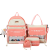 2022 Trendy Fashion Japanese Style Ins Style Backpack Color Matching Four-Piece Set High School Student Schoolbag Large Capacity Backpack