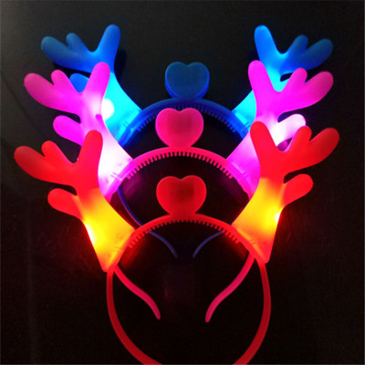 Luminous Antlers Flash Christmas Antlers Dragon Horn Luminous Toy Night Market Stall Hot Sale Antlers Headband