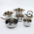 Pot Set Stainless Steel 12 Pieces Set Pot Induction Cooker Gas Stove Suitable for Kitchen Cooking European Style Pot Set