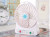 Handheld Fan Desktop Charging Portable Mini Fan Snowflake Fan Small Night Lamp Fan Outdoor USB Fan