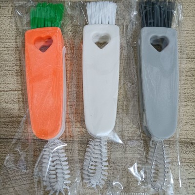 Three-in-One Cup Lid Cleaning Brush Rubber Gasket Groove Cleaning Brush Sub Baby Bottle Brush Thermal Insulation Cup Cover Gap Cleaning Brush