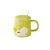 Creative Cute Cartoon Cat Relief Ceramic Coffee Cup with Cover Spoon Personal Cute Pet Water Cup Office Mug