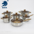 Soup Pot Set Factory Wholesale Stainless Steel Pot Set for Gold-Plated European 12 Pieces Pot Set