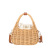 Rattan Handbag Knitted Messenger Bag Trendy Women's Bags Simple Casual Rattan Shoulder Bag Wholesale